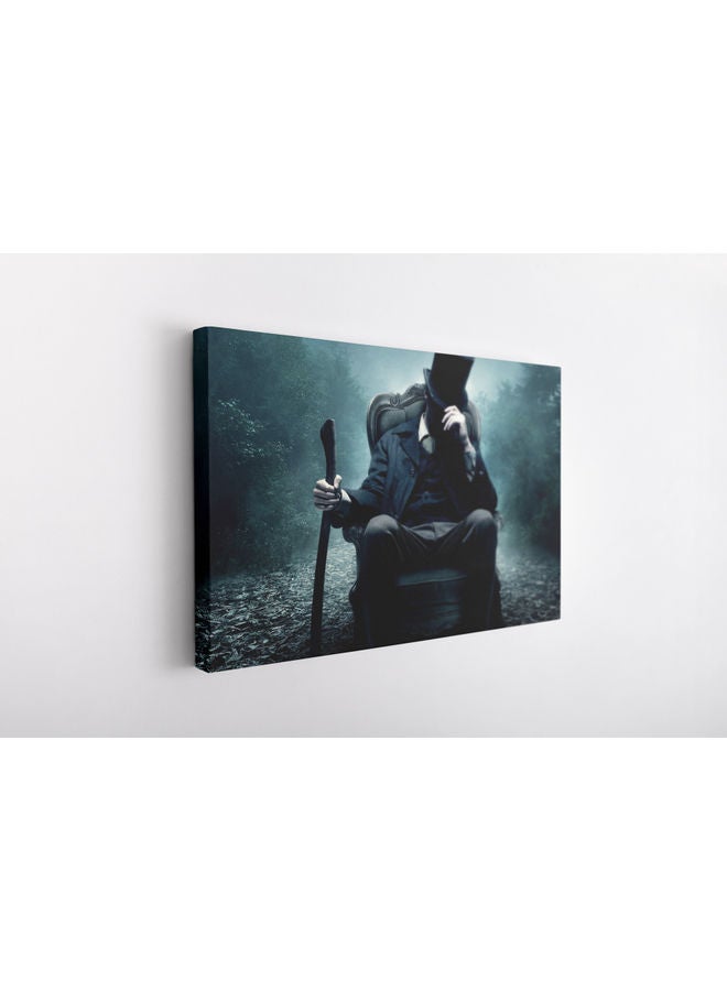 لوحة فنية من قماش الكانفاس بطبعة رجل متعدد الألوان 50x30سم - Image 2