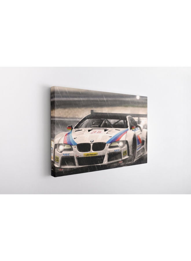 لوحة فنية من قماش الكانفاس بطبعة سيارة متعدد الألوان 50x30سم - Image 2