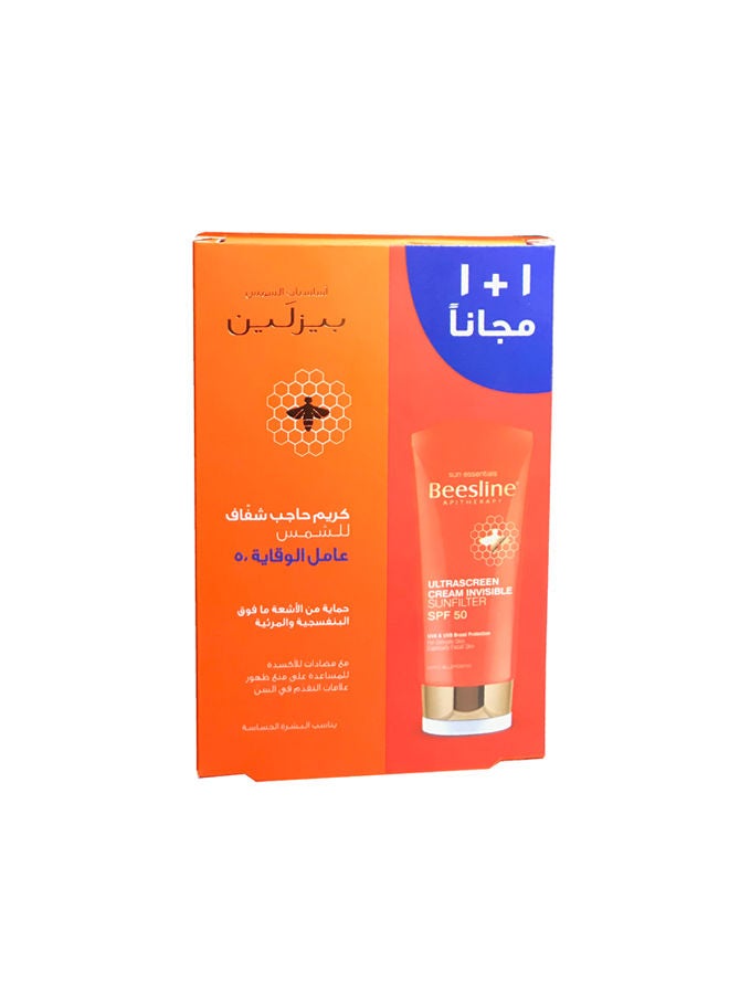 Beesline Ultra Sun Screen Invisible Spf50+1 Free orange 60ml  - Image 2