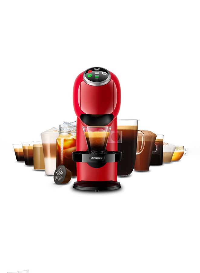دولسي قوستو ماكينة صنع القهوة الأوتوماتيكية جينيو S بلس سعة 0.8 لتر وقوة 1600.0 وات 12444338 أحمر 0.8 L 1600 W 12444338 أحمر - Image 2