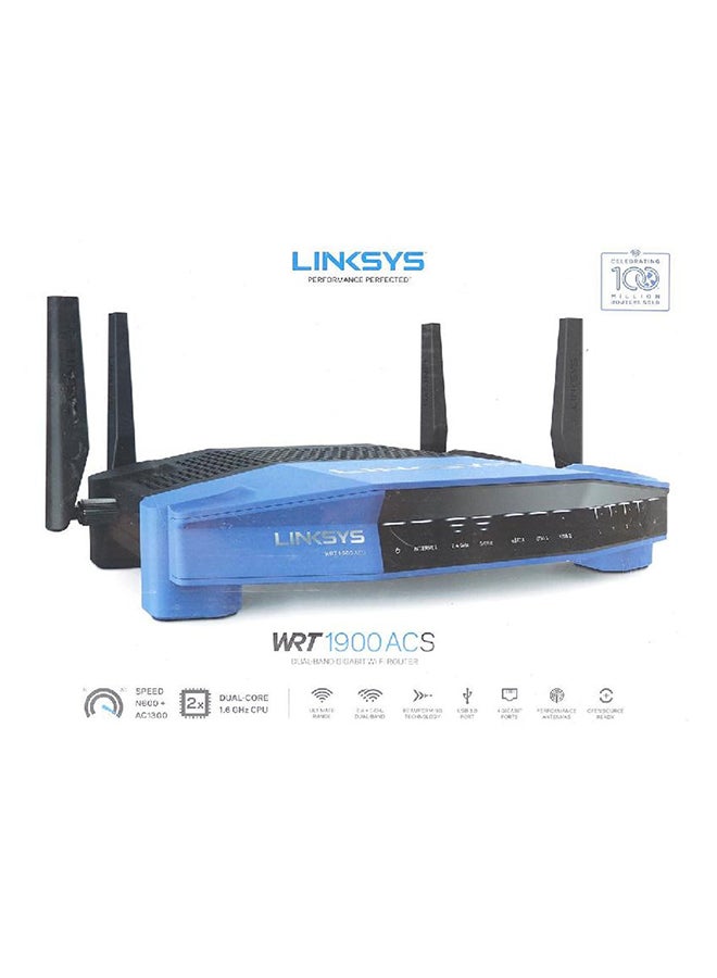 LINKSYS WRT1900AC Broadband Router Black/Blue - Image 3