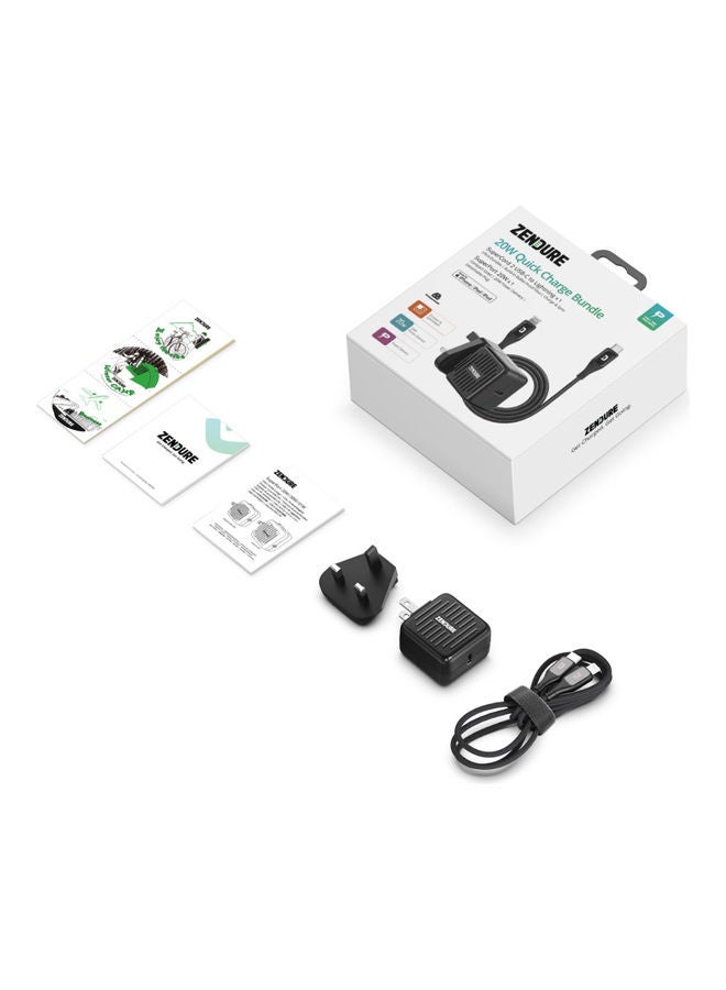 ZENDURE - Bundle SuperPort 20W With SuperCord C Black - Image 1