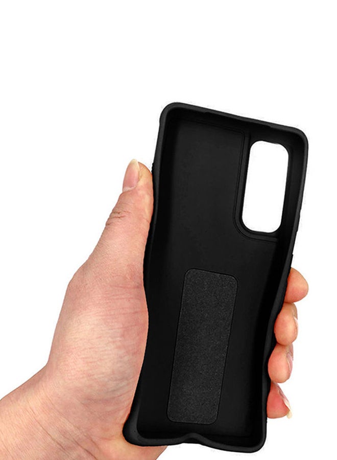 دبليو تيك مجموعة لاصقات حماية للشاشة من السيراميك بتقنية النانو مع غطاء حماية من السيليكون مزود بمقبض ورباط لليد لهاتف سامسونج جالاكسي S21 5G أسود/شفاف - Image 3