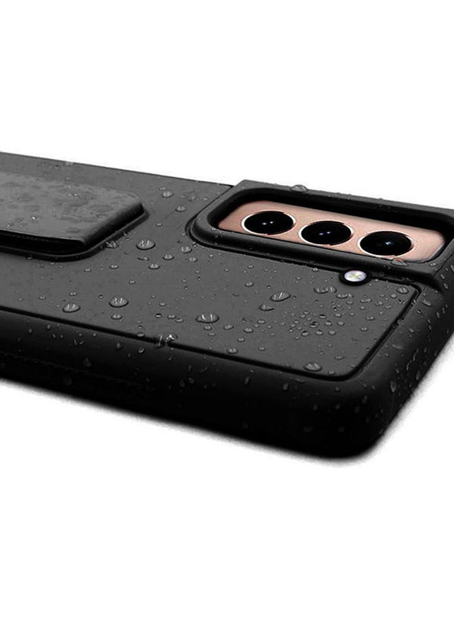 دبليو تيك مجموعة لاصقات حماية للشاشة من السيراميك بتقنية النانو مع غطاء حماية من السيليكون مزود بمقبض ورباط لليد لهاتف سامسونج جالاكسي S21 5G أسود/شفاف - Image 5