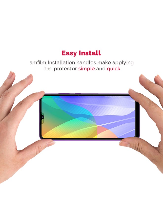 ثيودور لاصقة حماية للشاشة من الزجاج المقوى لهاتف أوبو A73 شفاف - Image 2