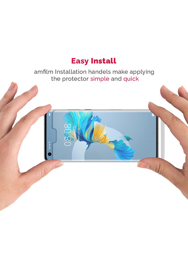 ثيودور لاصقة حماية للشاشة من الزجاج المقوى مناسبة لهاتف شاومي ريدمي نوت 9 شفاف - Image 2