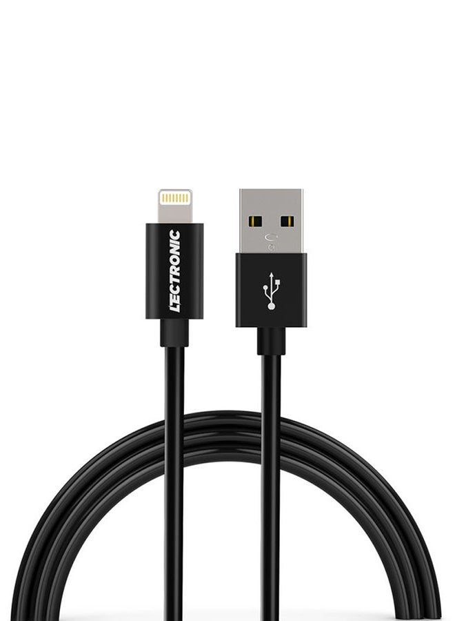 LeCtronic Premium Lighting To USB Charge Sync Cable Black  - Image 1