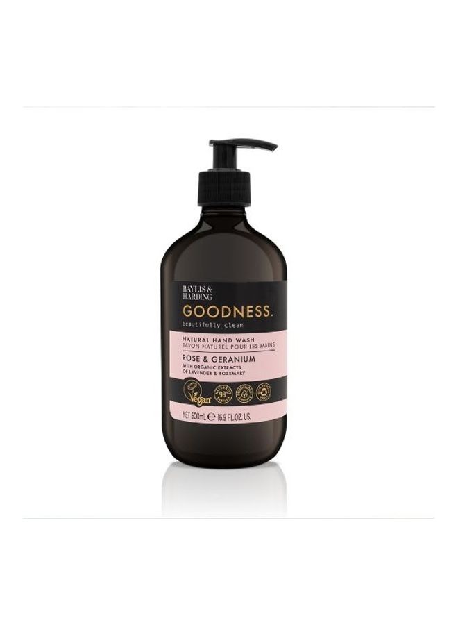 Goodness Rose And Geranium Hand Wash 500ml - v1618510301/N46572601A_1