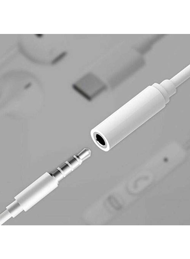 HUAWEI - Type C Earphone Adapter White - Image 1