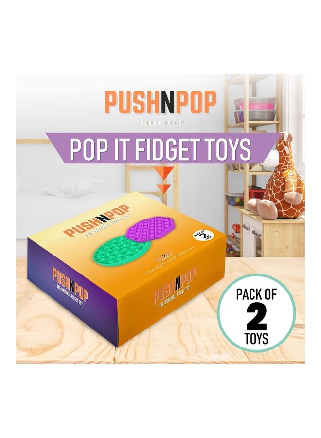 XiuWoo Pack Of 2 Pop It Fidget Toys - Image 2