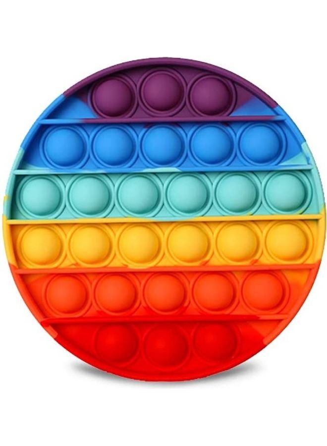 XiuWoo Stress-Relieve Silicone Push Pop Bubble Sensory Fidget Squishy Toy For Kids 12.5x1.5x12.5cm - Image 1