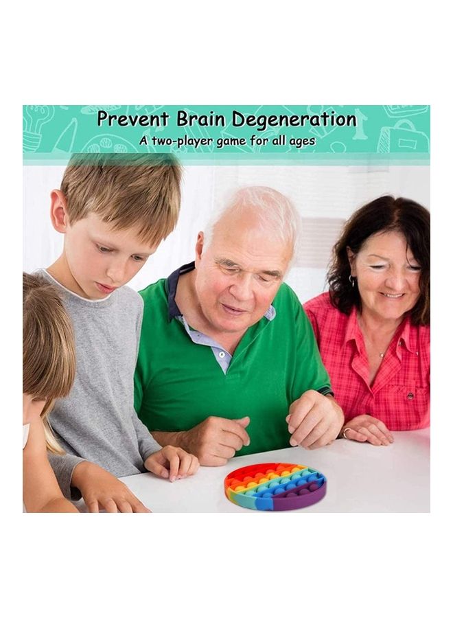 XiuWoo Stress-Relieve Silicone Push Pop Bubble Sensory Fidget Squishy Toy For Kids 12.5x1.5x12.5cm - Image 4