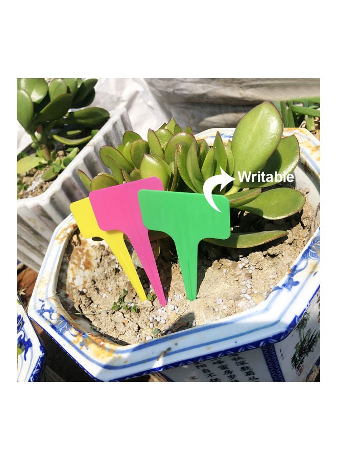 Generic 100-Piece Plant Label T-Type Tag Blue 21.00 x 5.00 x 12.00cm  - Image 2