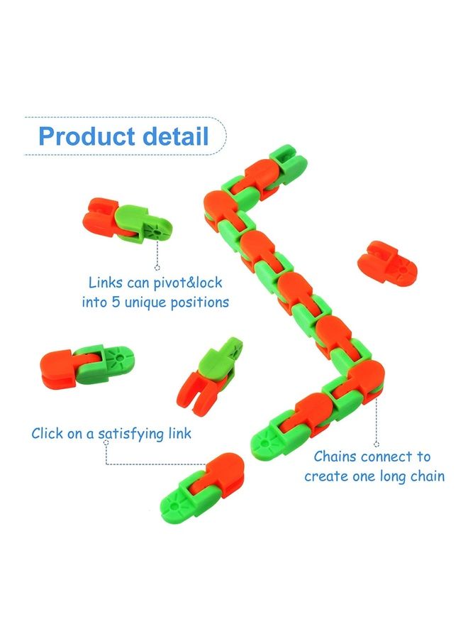 XiuWoo 9-Pieces 24 Links Wacky Tracks Fidget Toys - Image 4