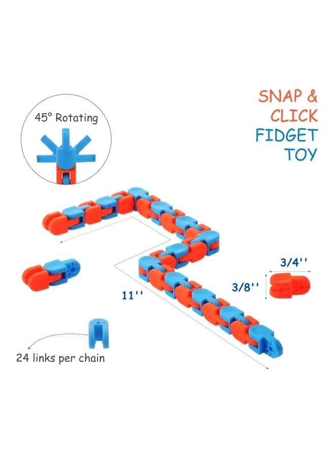 XiuWoo 9-Pieces 24 Links Wacky Tracks Fidget Toys - Image 5