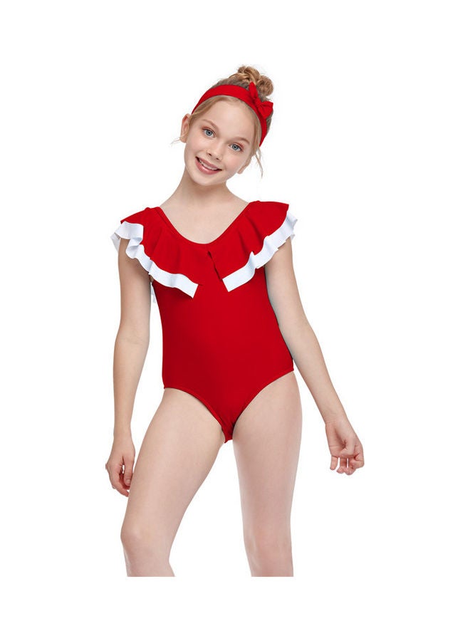 XiuWoo Girls Swimming Suit Set 140cm - Image 2