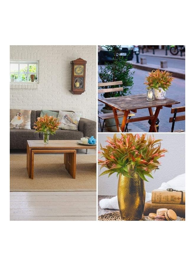 XiuWoo - 4-Piece Spray Fake Morning Glory Fern Bouquet Multicolour - Image 1