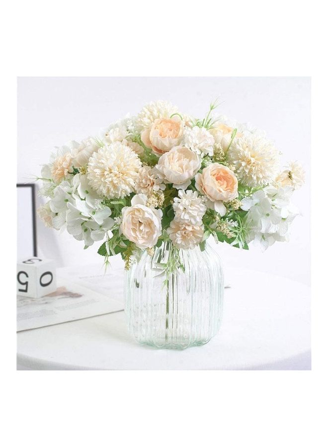 XiuWoo Artificial Fake Peony Silk Bouquet Multicolour - Image 3