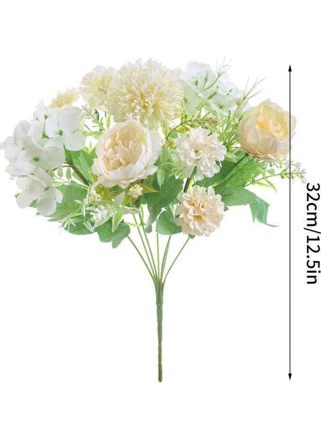 XiuWoo Artificial Fake Peony Silk Bouquet Multicolour - Image 4