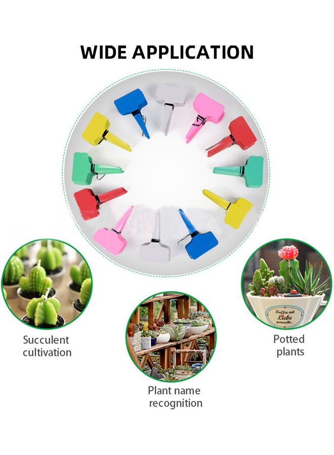 Generic 100-Piece Plant Label T-Type Tag Blue 21.00 x 5.00 x 12.00cm  - Image 3