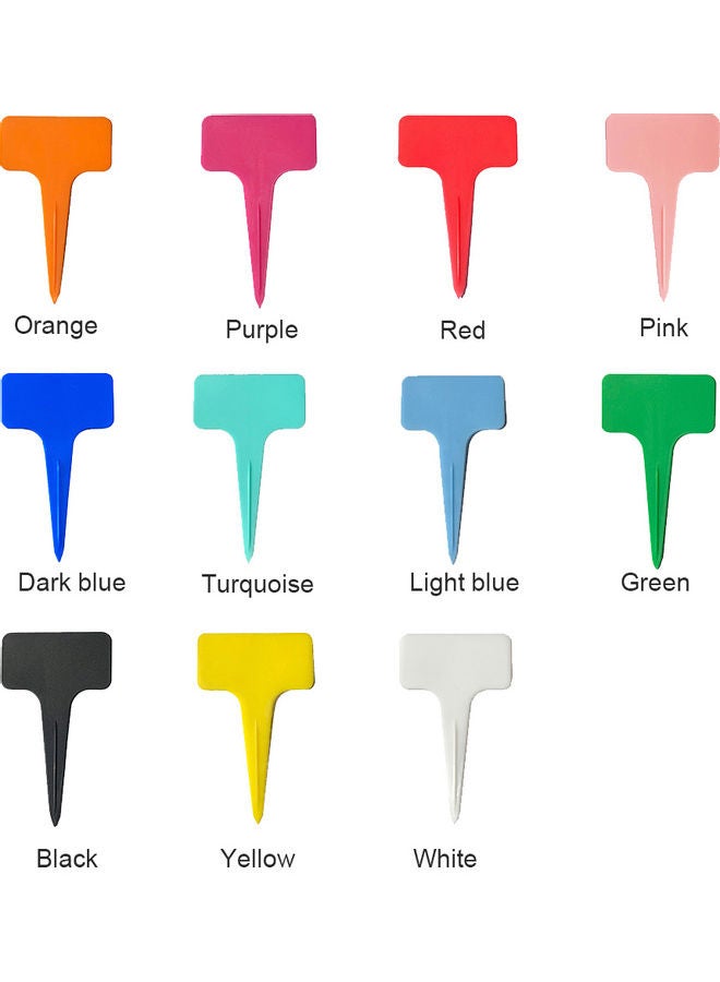 Generic 100-Piece Plant Label T-Type Tag Blue 21.00 x 5.00 x 12.00cm  - Image 4