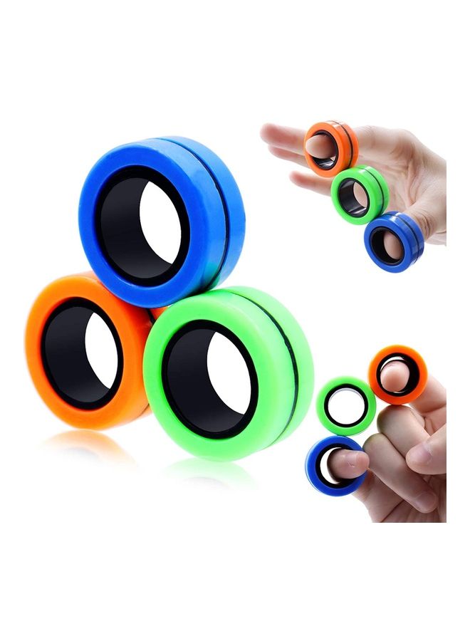 XiuWoo 3-Piece Magnetic Rings Fidget Spinner Toy - Image 1