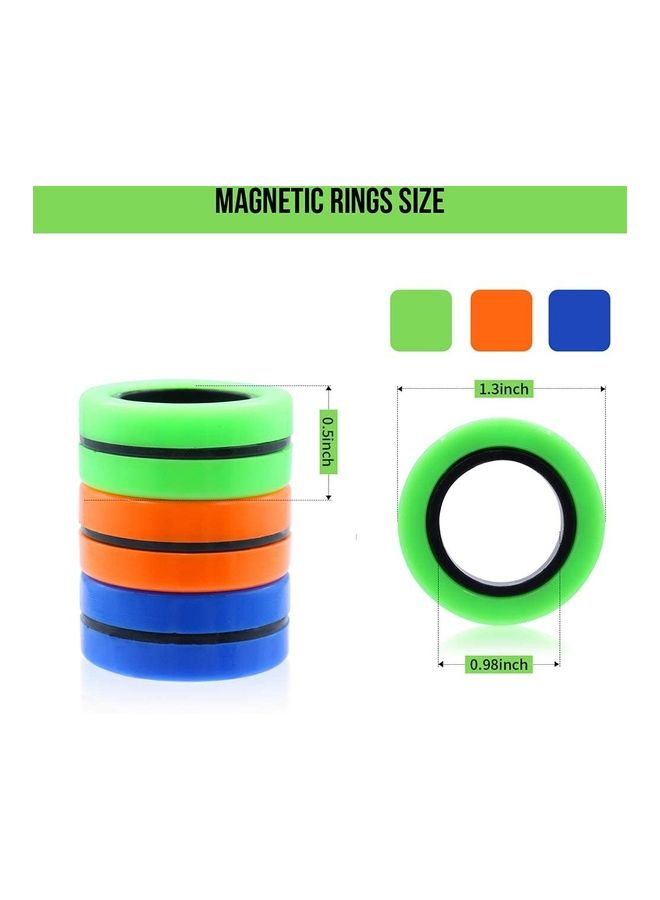 XiuWoo 3-Piece Magnetic Rings Fidget Spinner Toy - Image 2