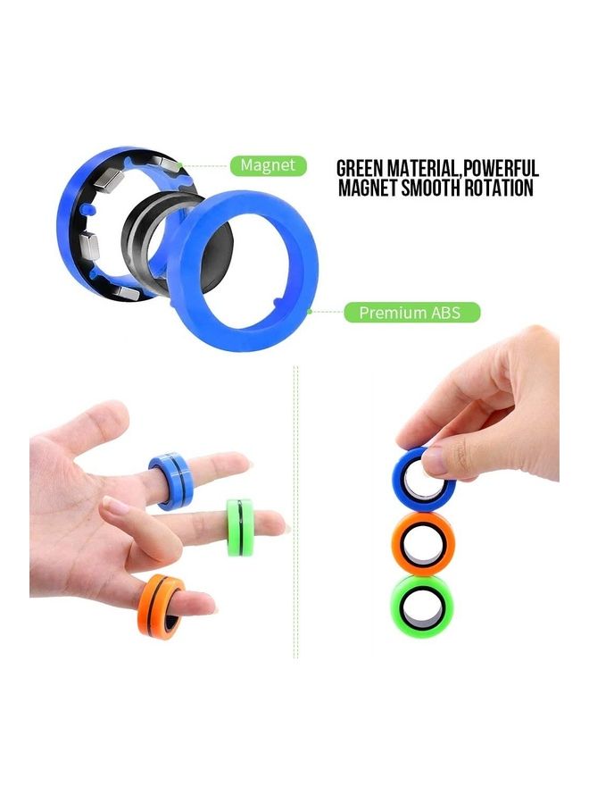 XiuWoo 3-Piece Magnetic Rings Fidget Spinner Toy - Image 3