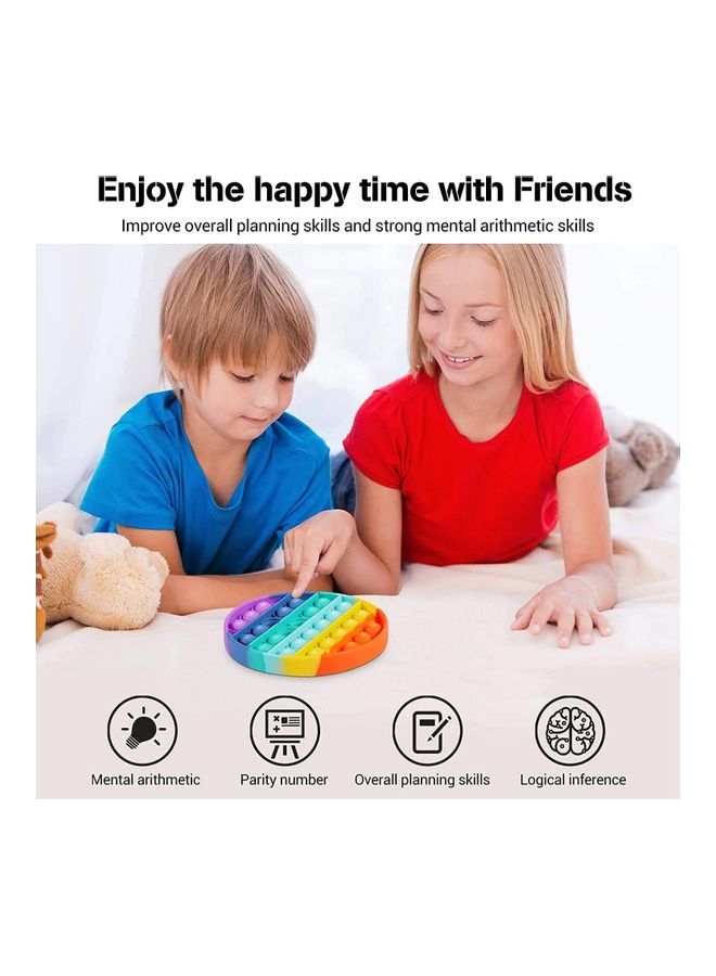 XiuWoo - 2-Piece Rainbow Push Pop Fidget Toy - Image 1