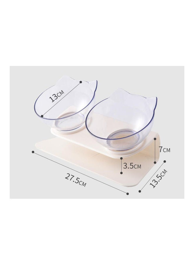 Automatic Double Feeding Bowls Clear/White 27.5x13.5x7cm - Image 3