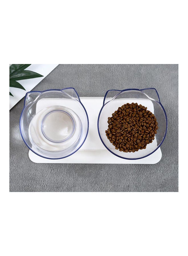 Automatic Double Feeding Bowls Clear/White 27.5x13.5x7cm - Image 4