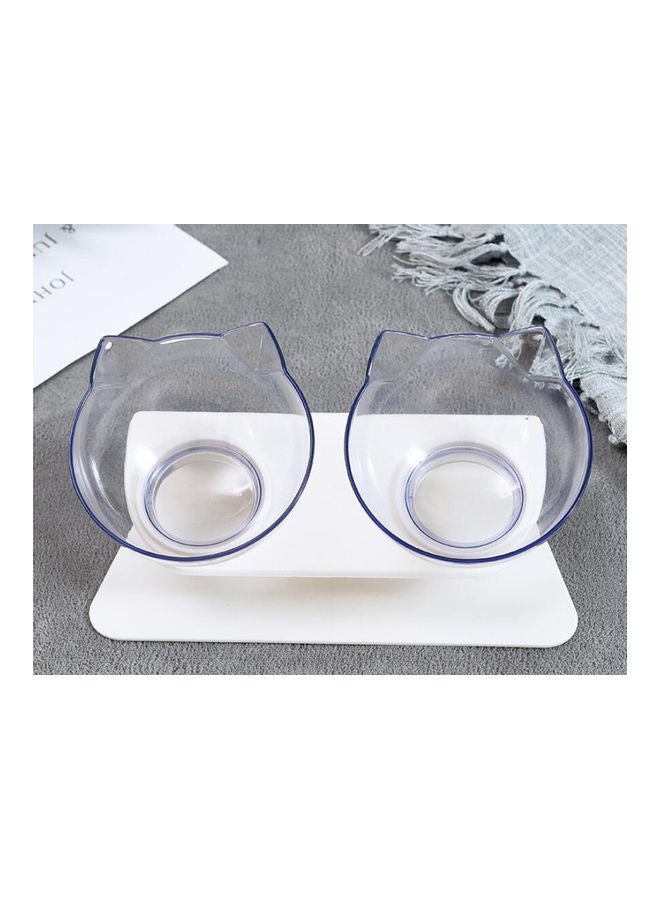 Automatic Double Feeding Bowls Clear/White 27.5x13.5x7cm - Image 5