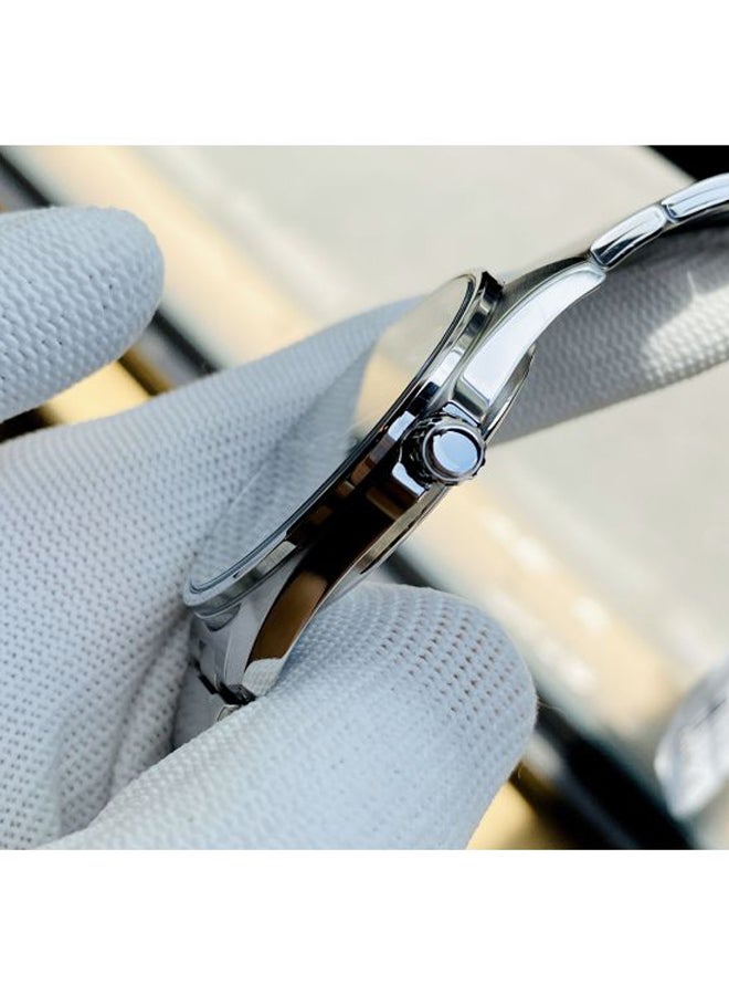 كاسيو ساعة أنالوج كاجوال من الفولاذ المقاوم للصدأ MTP-E170D-1B - 42 مم - فضي - Image 3