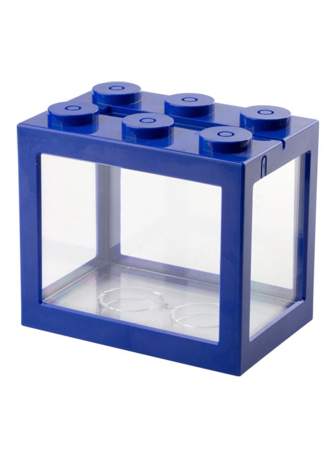 Mini Fish Aquarium Stackable Tanks Blue 12.00 x 8.00 x 10.50cm - Image 1