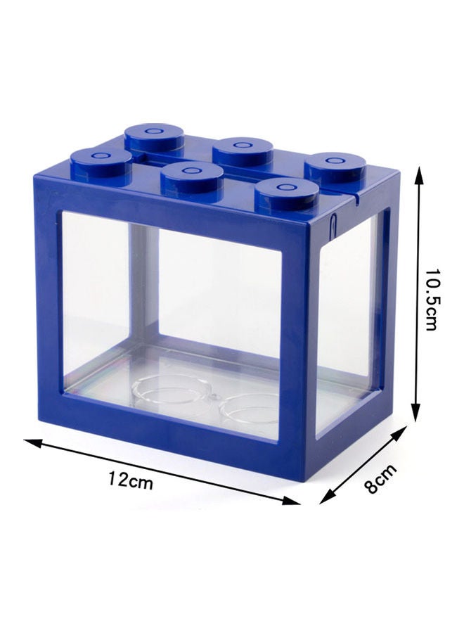 Mini Fish Aquarium Stackable Tanks Blue 12.00 x 8.00 x 10.50cm - Image 2