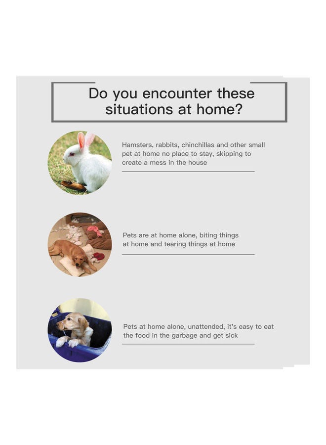 Portable Large Pet Play Exercise Pen With Door 12 Panel Transparent 53.00 x 6.00 x 38.00cm - Image 4