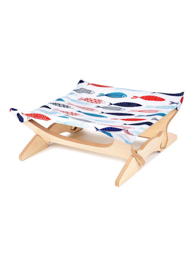 Hammock Elevated Pet Bed For Rabbit Cat Kitten Puppy Multicolour 16.14 x 16.14 x 7.28inch - Image 1