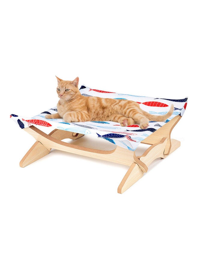 Hammock Elevated Pet Bed For Rabbit Cat Kitten Puppy Multicolour 16.14 x 16.14 x 7.28inch - Image 4