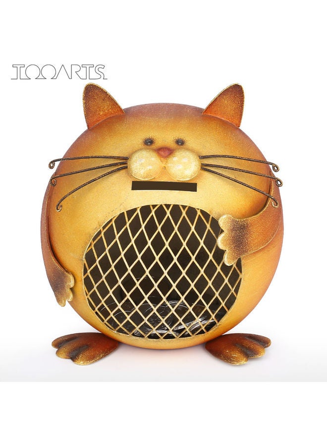 توراتس حصالة نقود بتصميم قطة . برتقالي - Image 3