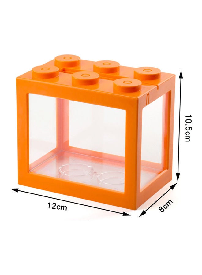 Mini Fish Aquarium Stackable Tank Orange 12.00 x 8.00 x 10.50cm - Image 2