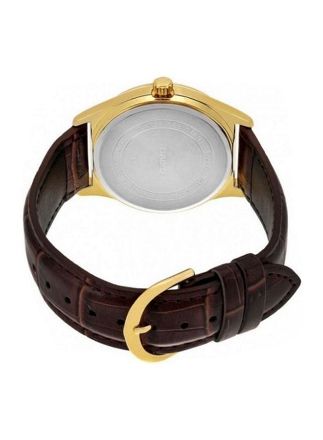 CASIO Men's Leather Quartz Analog Watch LTP-V006GL-9BUDF - Image 2