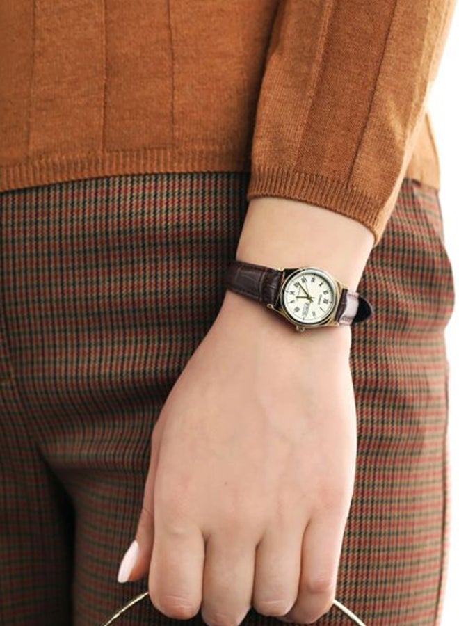 CASIO Men's Leather Quartz Analog Watch LTP-V006GL-9BUDF - Image 5