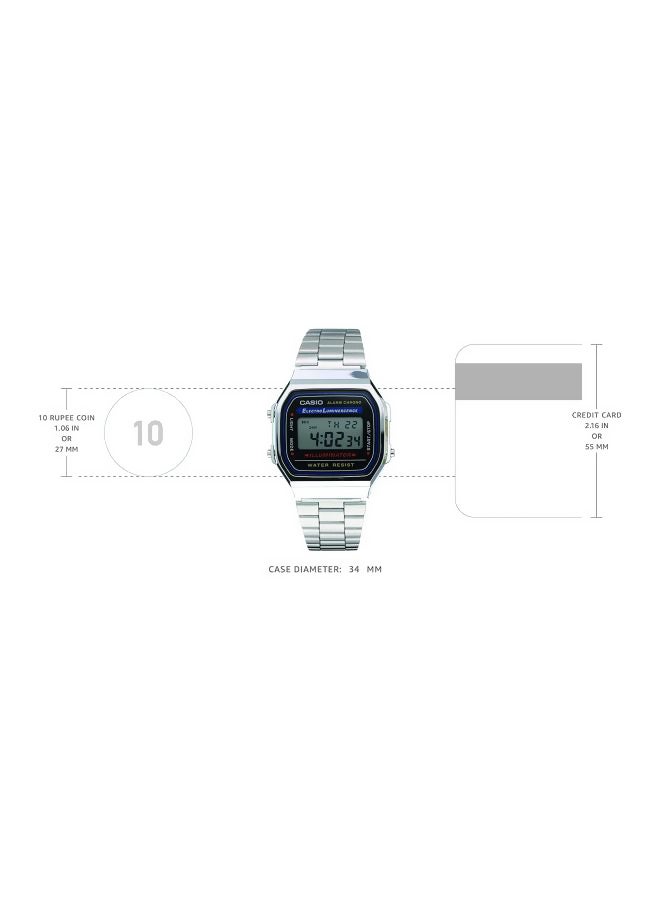 CASIO - Vintage Stainless Steel Digital Watch A168WA-1WDF - Image 1