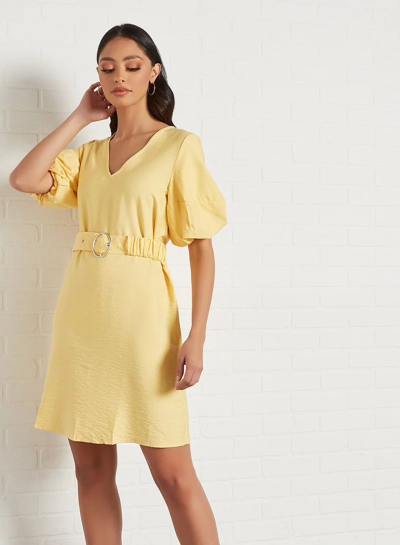 VERO MODA V-Neck Puff Sleeve Dress