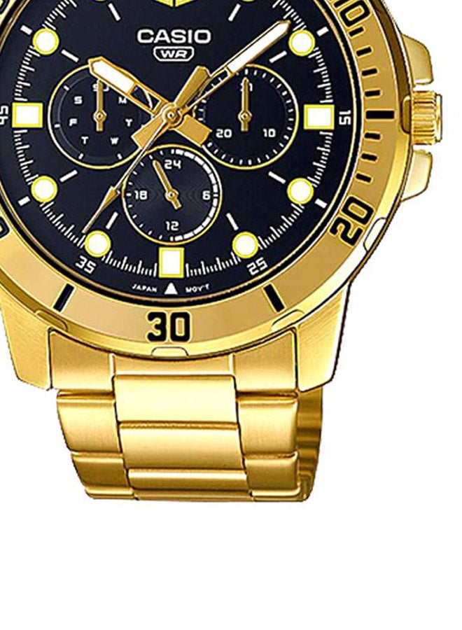 CASIO - Men's Multifuntion Water Resistant Quartz Watch MTP-VD300G-1EUDF - 49 mm - Gold - Image 1