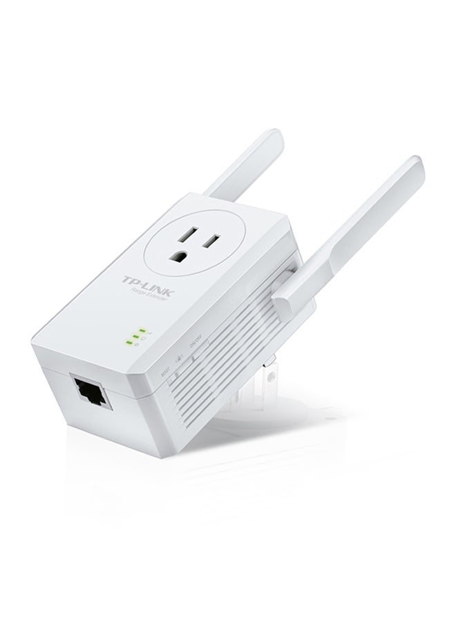 TP-LINK - 300Mbps Wi-Fi Range Extender With AC Passthrough 300 Mbps White - Image 1