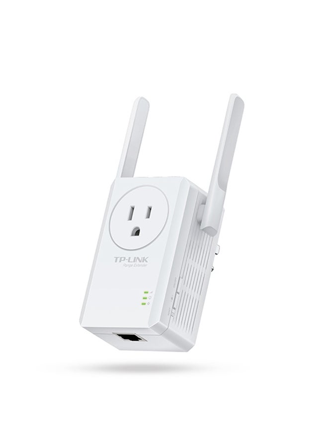 TP-LINK - 300Mbps Wi-Fi Range Extender With AC Passthrough 300 Mbps White - Image 1