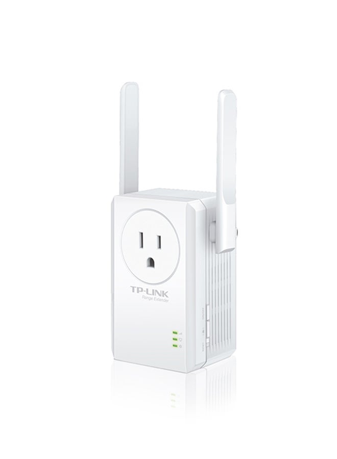 TP-LINK - 300Mbps Wi-Fi Range Extender With AC Passthrough 300 Mbps White - Image 1