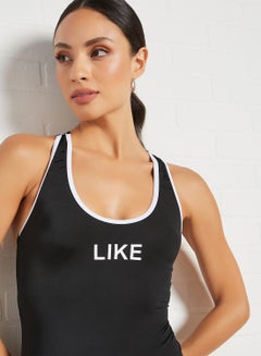trendyol Contrast Trim Swimsuit Black  - Image 4