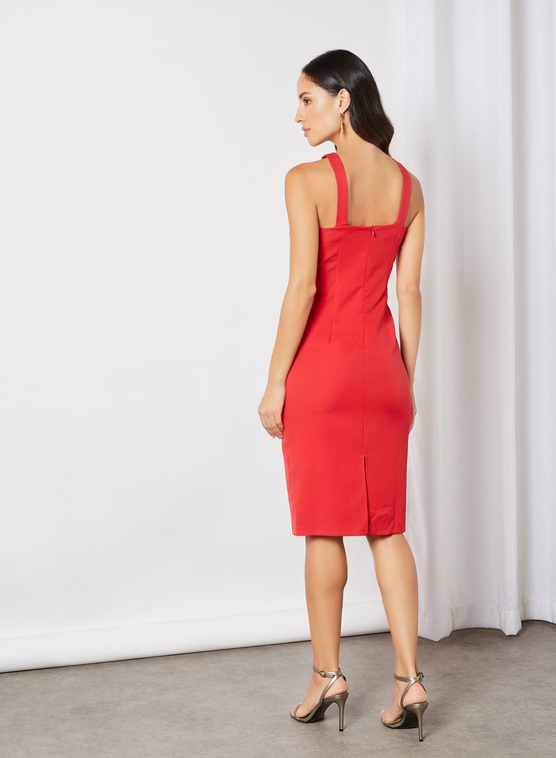 Cross Strap Midi Dress Red - v1618568877/N45384986V_2